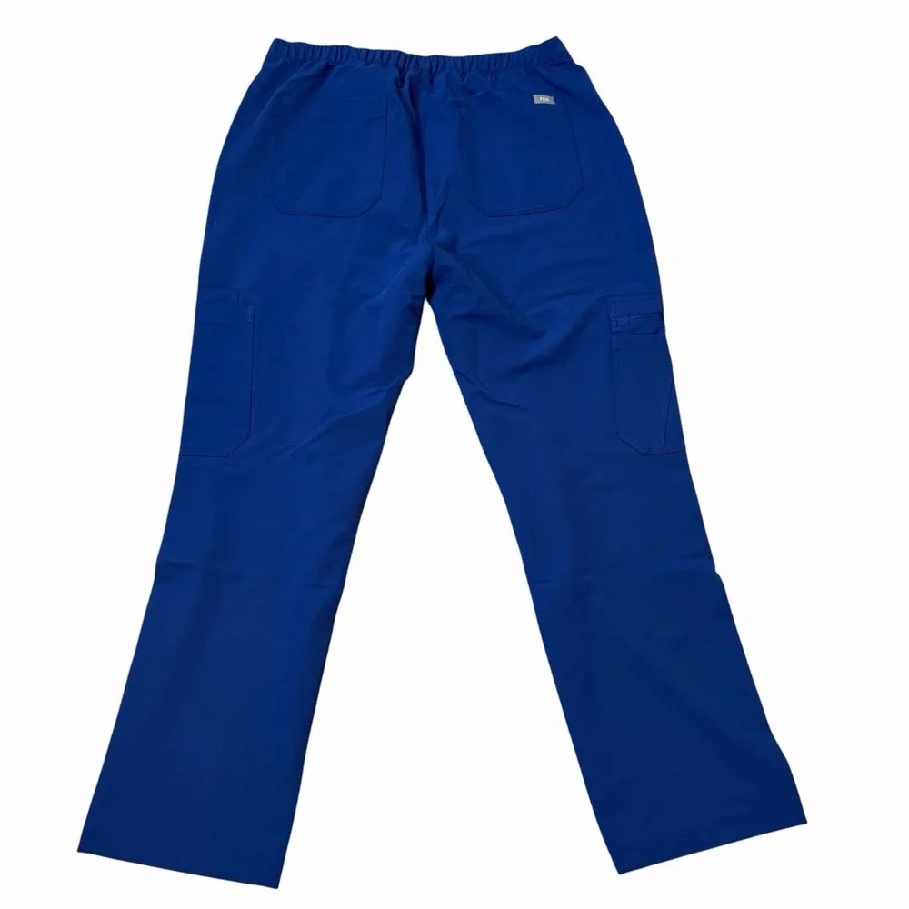 NWT FIGS Technical Collection Cairo Cargo Scrub Pants Navy Blue Sz Large PO#7068